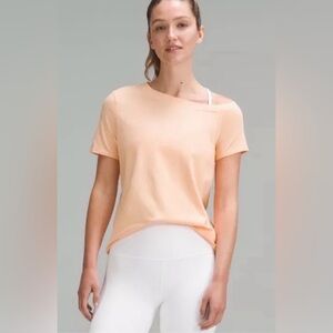 NWT Lululemon Athletica Peach Off the shoulder  Short Sleeve Tee